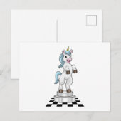 チェスの駒 ナイトとしてユニコーン, チェスの駒 ナイト ポストカード (正面/裏面)