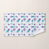 チェスの駒 – パーティーアートパターン バスタオルセット (ハンドタオル)