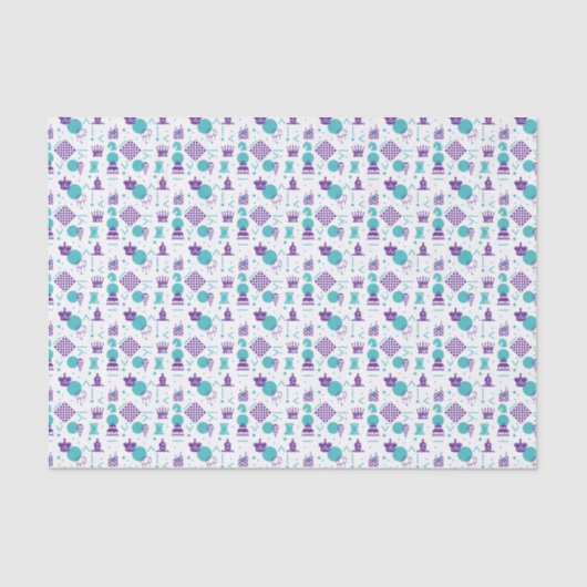 チェスの駒 – パーティーアートパターン 薄葉紙 (正面)