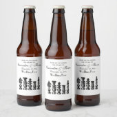 チェスの駒 ビンテージ アート ビールラベル (ボトル)