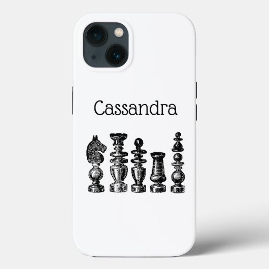 チェスの駒 ビンテージ アート Case-Mate iPhoneケース (裏面)