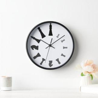 チェスの駒（大きな時計） 壁時計