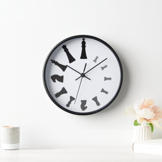 チェスの駒(大きな時計) 壁時計 (ホーム)