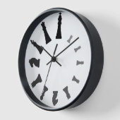 チェスの駒(大きな時計) 壁時計 (傾斜)