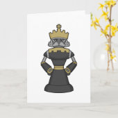 チェスの駒 王の冠 チェス カード (黄色い花)