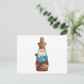 チェスの駒 王 チェス ポストカード (スタンド正面)