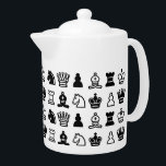 チェスの駒(黒と白)パターン<br><div class="desc">クラシックの白と黒のチェスの駒パターン。</div>