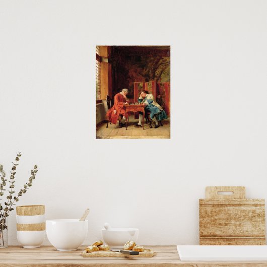 チェスの駒， 1856 ポスター (キッチン)