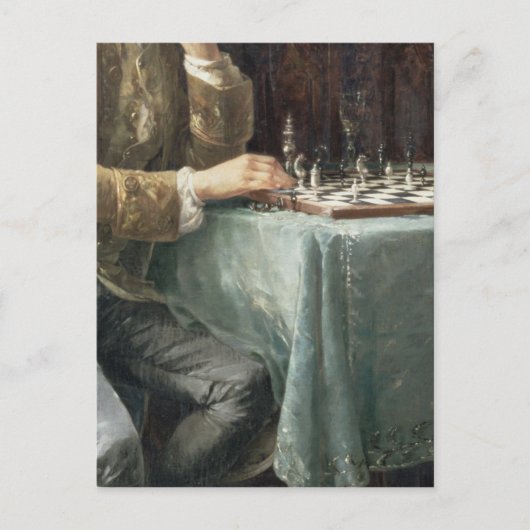 チェスの駒， 1887 ポストカード (正面)