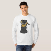 チェスの駒Axでルーク Tシャツ (正面フル)