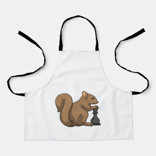 チェスの駒Bishopとのリス エプロン (正面)