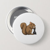 チェスの駒Bishopとのリス 缶バッジ (正面&裏面)