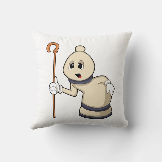 チェスの駒Bishop at Chess クッション (裏面)