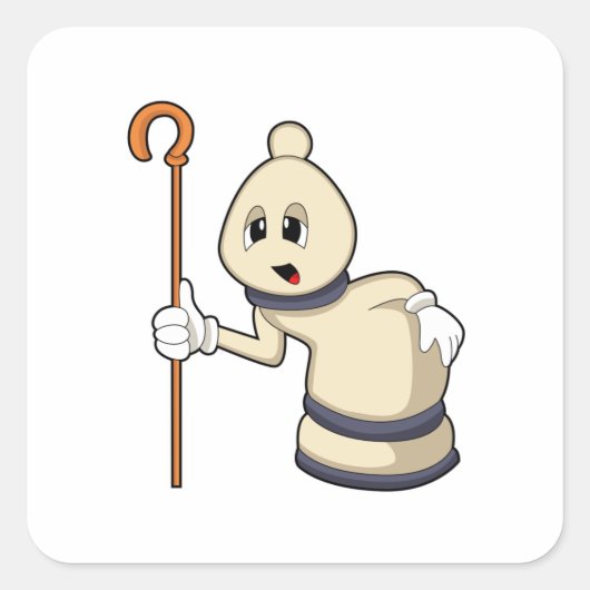 チェスの駒Bishop at Chess スクエアシール (正面)
