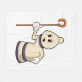 チェスの駒Bishop at Chess フリースブランケット (正面(横))