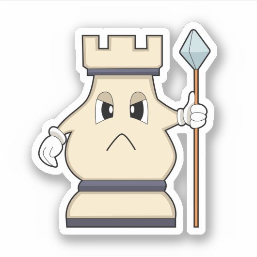 チェスの駒Chess.PNGでルーク シール (正面)