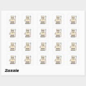 チェスの駒Chess.PNGでルーク スクエアシール (シート)