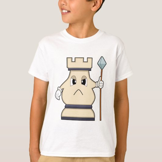 チェスの駒Chess.PNGでルーク Tシャツ (正面)
