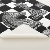 チェスの騎士と女王 – 禅美術 シェルパブランケット (3/4)