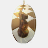 チェスの騎士オーナメント セラミックオーナメント (左)