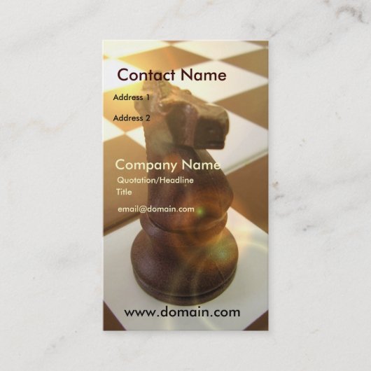 チェスの騎士名刺 名刺 (正面)