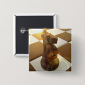 チェスの騎士正方形Pin 缶バッジ (正面&裏面)