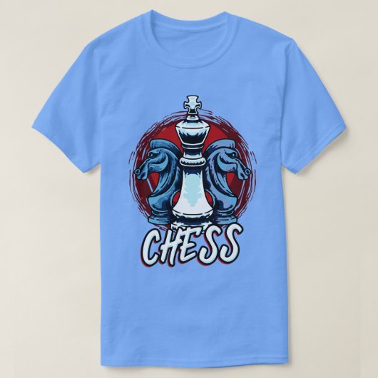 チェスの騎士王チェスの選手 Tシャツ (デザイン正面)