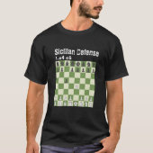 チェスは人生である – シチリアの防衛 Tシャツ (正面)