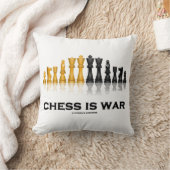 チェスは戦争反射チェスセットのピース クッション (ブランケット)