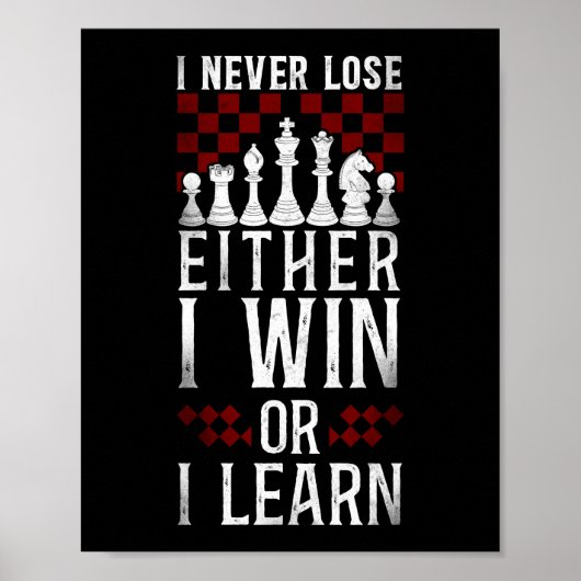 チェスは私が勝つか私のプレーヤーのどちら学も失わない ポスター (正面)