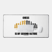 チェスは私の2番目の自然反射チェスセット デスクマット (キーボード&マウス)