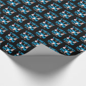 チェスは雪の多くのおもしろい – 冬の休日雪だるま ラッピングペーパー (角)