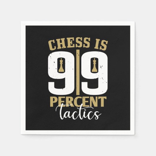 チェスは99%の戦術 スタンダードカクテルナプキン (正面)