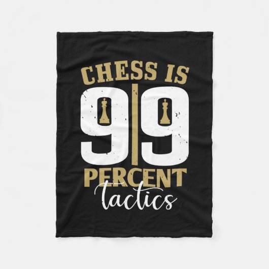 チェスは99%の戦術 フリースブランケット (正面)