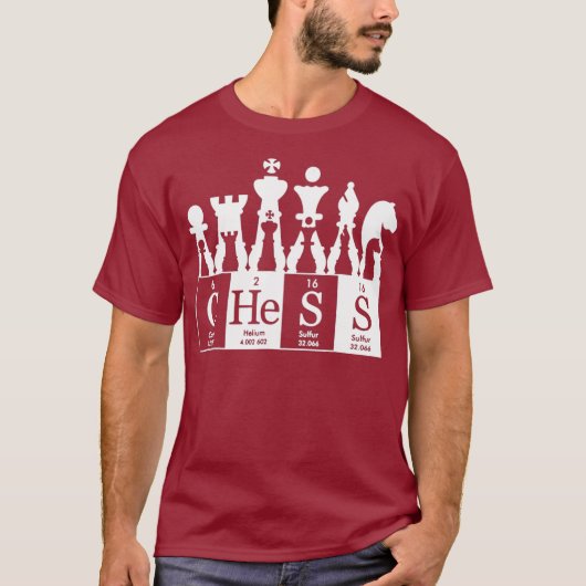 チェスは、シーツギフトに周期表要素を設定する Tシャツ (正面)