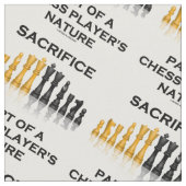 チェスをする人の自然のユーモアの犠牲の部品 ファブリック (クローズアップ)