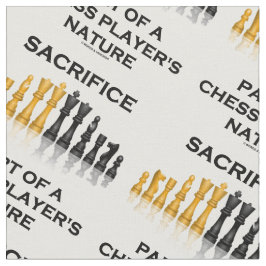 チェスをする人の自然のユーモアの犠牲の部品 ファブリック