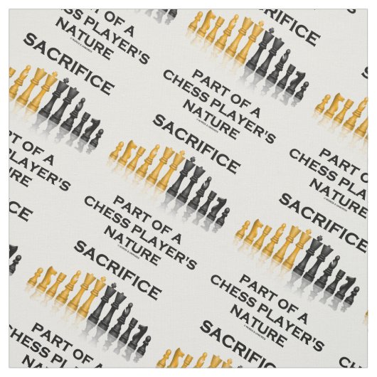 チェスをする人の自然のユーモアの犠牲の部品 ファブリック (見本)