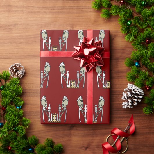 チェスをする ラッピングペーパー (クリスマスギフト)