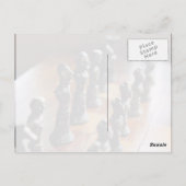 チェスをテーマにしたアンティークヴィンテージチェスのセットウッド ポストカード (裏面)