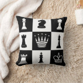 チェスをテーマにしたオールオーバープリント装飾用クッション クッション (ブランケット)