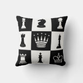 チェスをテーマにしたオールオーバープリント装飾用クッション クッション (裏面)