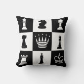 チェスをテーマにしたオールオーバープリント装飾用クッション クッション (正面)