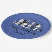 チェスをテーマにしたパーソナライズされた紙プレート ペーパープレート (アングル)