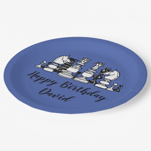 チェスをテーマにしたパーソナライズされた紙プレート ペーパープレート (アングル)