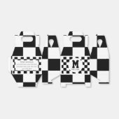 チェスをテーマにした誕生日パーティモノグラ市松模様にム フェイバーボックス (折り畳みなし)