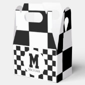 チェスをテーマにした誕生日パーティモノグラ市松模様にム フェイバーボックス (オープン)