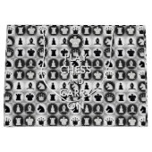 チェスを遊び、続けていって下さい ラージペーパーバッグ (正面)