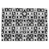 チェスを遊び、続けていって下さい ラージペーパーバッグ (裏面)