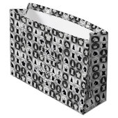 チェスを遊び、続けていって下さい ラージペーパーバッグ (裏面アングル)